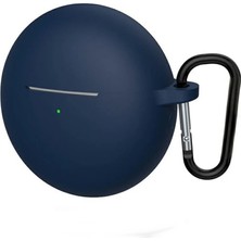 Gpack Huawei Freebuds 7i Uyumlu Kılıf Mat Kancalı Silikon SF13 Lacivert
