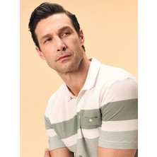 Lc Waikiki Yeni Sezon Polo Yaka Çizgili Merserize Görünümlü Erkek Tişört