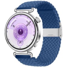 Sneezy Huawei Watch Gt6 41MM Ile Uyumlu Metal Klips Solo Fiberlink Kumaş Örgü Kordon