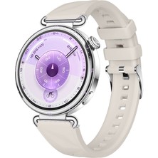 Sneezy Huawei Watch Gt6 41MM Ile Uyumlu Prism Metal Tokalı Soft Yumuşak Silikon Kordon