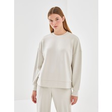 Lc Waikiki Yeni Sezon Bisiklet Yaka Oversize Kadın Sweatshirt