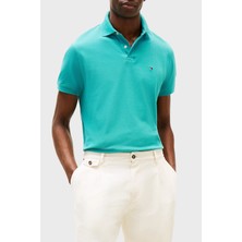 Tommy Hilfiger Streç Pamuklu Slim Fit Düğmeli Polo Yaka T Shirt Erkek Polo Yaka T Shirt MW0MW17770 M0C