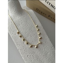 Yedili Üçgen Model Gold Renk Kolye