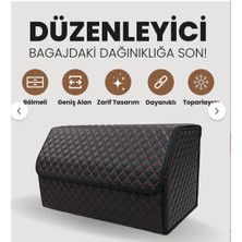 Bmw X5 Bagaj Toplayıcı Organizer Bagaj Çantası Siyah Kırmızı Fs