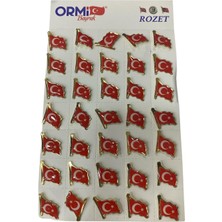 Türk Bayraklı Rozet 1 Adet Fiyatıdır