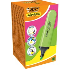 Bic Fosforlu Kalem Flat Highlighter Yeşil 12'li Paket