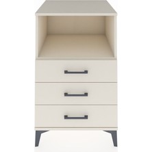 Kronos Komodin Tek Raflı 3 Çekmeceli 60X59X96 Aytaşı-Aytaşı