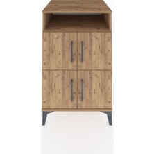 Kronos Komodin 2 Raflı 4 Kapaklı 60X59X96 Çam-Çam