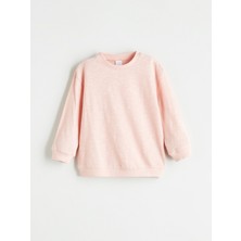 Lc Waikiki Yeni Sezon Bisiklet Yaka Basic Kız Bebek Sweatshirt