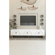 Bohem 150 cm 3 Kapaklı Tv Ünitesi – Mdf Mebran Kapaklı Modern Tv Sehpası | Televizyon Konsolu