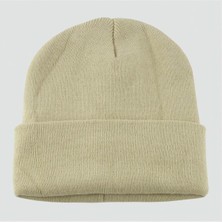 Ds-Derin Çift Kat 1 Nci Kalite Renkli Bere   Bere Eldiven -Bej