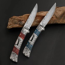 Alsepeteavm DB-3159DMS Damascus Kamp Çakısı