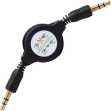 Powermaster Makaralı 3.5 mm Stereo Erkek-Erkek Kablo