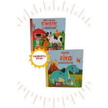 Hareketli Kitaplar-2 Li "minik Tavşan Fındık & Dinozor Dino'' 3 Boyutlu