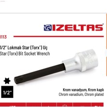 1/2" T60 Lokmalı Star (Torx) Uç  Uzun