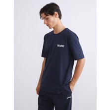 Lc Waikiki Yeni Sezon Bisiklet Yaka Baskılı Penye Erkek Tişört