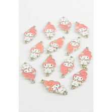 Ds-Derin Çzgflm Çift Kulplu Mineli Bileklik ve Kolye Ucu Aparatı 1 Adet-Pembe