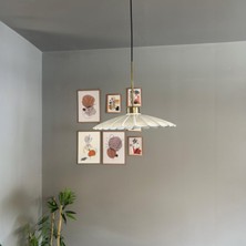 Risso Beyaz Metal Büyük Avize Ince Eskitme Başlık Tekli Rustik Cafe Mutfak Modern Sarkıt Aydınlatma