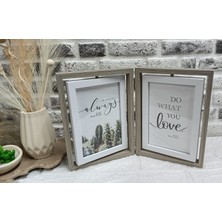 2'li Dekoratif Ahşap Katlanır Çerçeve Dekor