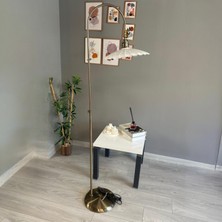 Flower Lambader Beyaz Lale Başlık Modern Dekoratif Metal Oturma Odası Çalışma Odası