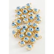 Ds-Derin Nazar Tek Kulplu Mineli Bileklik ve Kolye Ucu Aparatı 1 Adet-Turkuaz