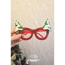 Yılbaşı Simli Çam Ağacı Gözlük Yılbaşı Parti Gözlüğü