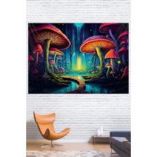 Kaliteli Kumaş , Mantar Ormanı Duvar Örtüsü Duvar Halısı Wall Tapestry