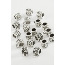 Ds-Derin Çiçek Desenli Tesbih Aparatı 50 Gram-Gümüş Rengi