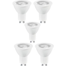 ekim aydınlatma 5 Adet 7 W Beyaz Işık 1. Sınıf GU10 Duy LED Ampul - 6500 Kelvin - LED Ampul - GU10 - Beyaz Işık - 7