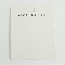 Ds-Derin 6 Delikli Beyaz Lüx Küpe Kartı-Beyaz