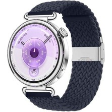 Sneezy Huawei Watch Gt6 41MM Ile Uyumlu Metal Klips Solo Fiberlink Kumaş Örgü Kordon