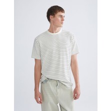 Lc Waikiki Yeni Sezon Bisiklet Yaka Çizgili Erkek Tişört