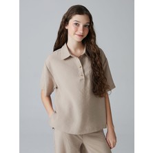 Lc Waikiki Yeni Sezon Gömlek Yaka Genç Kız Bluz