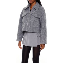 F21 Keçeli Büyük Cep Detaylı Ceket