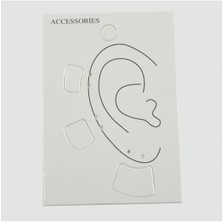 Ds-Derin Kıkırdak Küpe Kartı Büyük 100 Adet-Beyaz