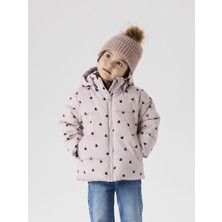 Name It Kız Çocuk Mor Şişme Mont 13243667 Uzun Kol Düz Yaka Orta Kalınlık