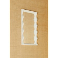 Doğal Ahşap Duvar Aynası - Estetik Banyo Lavabo Aynası - Makyaj Aynası