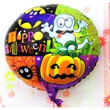 Halloween Örümcekli Kabaklı Folyo Bn 18 Inç