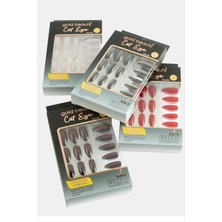 Ds-Derin Gold 24LÜ Kedi Gözü Takma Tırnak-Bordo