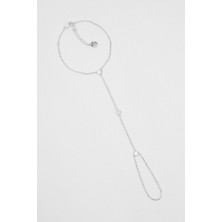 So CHIC Minimalist 18 Ayar Beyaz Altın Kaplama 24 Cm Gümüş Şahmeran