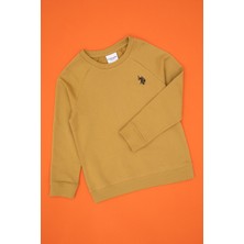 U.S. Polo Assn. Erkek Çocuk Hardal Basic Bisiklet Yaka Sweatshirt 50313832-VR151