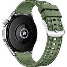Forzacase Huawei Watch Ultimate 2 ile Uyumlu Dikişli Kumaş Görünüm Silikon Kordon Kayış - FC910