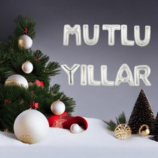 Yılbaşı Mutlu Yıllar Gümüş Folyo Balon (36-40 Cm)