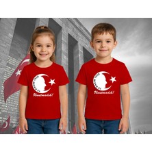 Unisex Ay Yıldızlı T-Shirt 19 Mayıs 29 Ekim 23 Nisan 10 Kasım Atatürk Çocuk Tişört