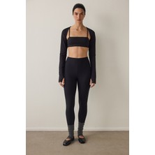 Siyah Fitilli Uzun Kollu Bolero