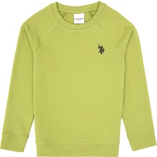 U.S. Polo Assn. Erkek Çocuk Fıstık Yeşili Basic Bisiklet Yaka Sweatshirt 50313832-VR087