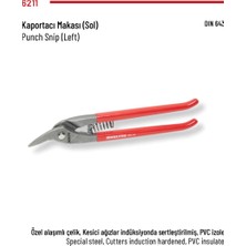 Kaportacı Makası 250MM (Sol)