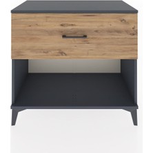 Hyperion Şifonyer Tek Çekmeceli 88X44X80 Antrasit-Çam
