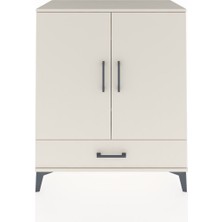 Hyperion Şifonyer 3 Raflı Tek Çekmeceli 2 Kapaklı 88X44X106 Aytaşı-Aytaşı