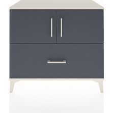 Hyperion Şifonyer 2 Raflı Tek Çekmeceli 2 Kapaklı 88X44X80 Aytaşı-Antrasit